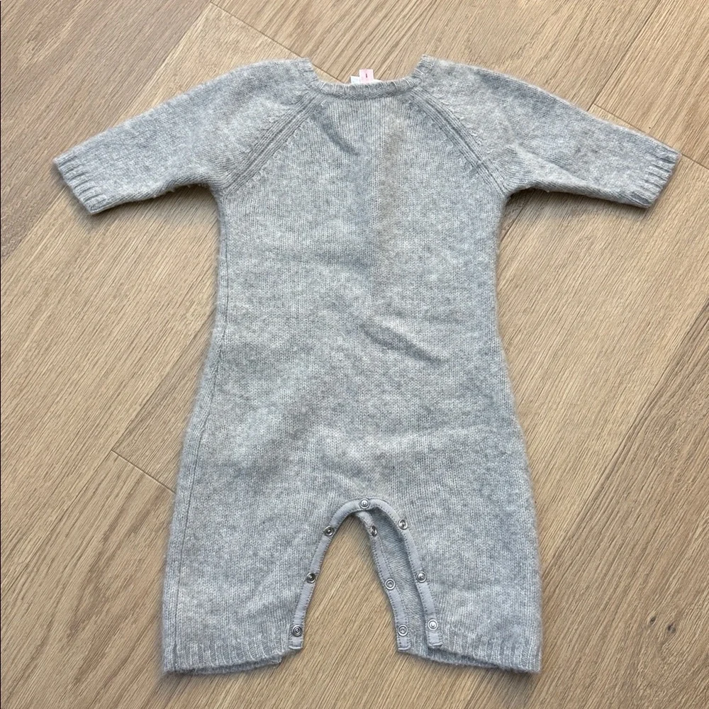 Bonpoint Cozy Gray Cashmere Kids One Piece Size 1